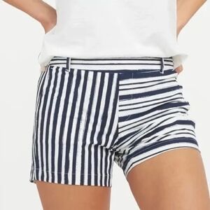 Spanx Sunshine Shorts Black/White Painted Stripe Women's Size S/P